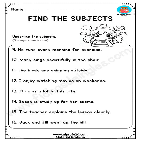 find_the_subjects_fichasdeingles_gratis